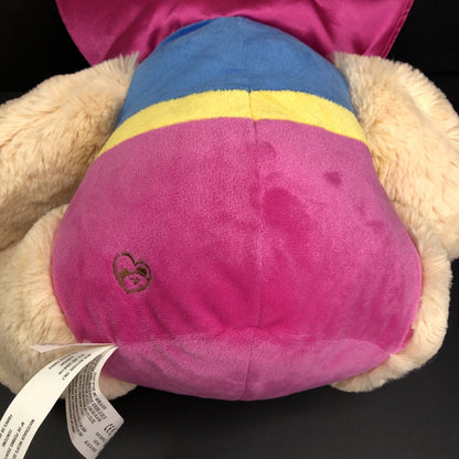 Toys”R”Us 2017 Plush Bear Animal Alley Pink Cape Bow SOFT CUDDLY CUTE CN