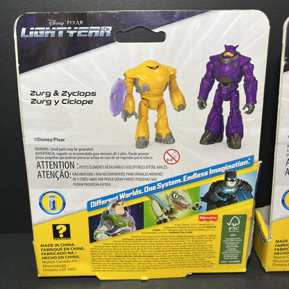 Disney Pixar Lightyear Action Figures Set of 2 Fisher-Price Mattel Imaginext CN