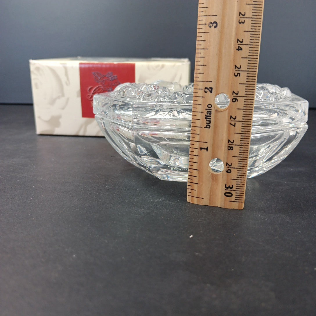 Vintage Royal Crystal Rock RCR 24% Lead Crystal Hexagonal Bowl Made In Italy
