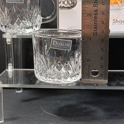 Set Of 4 Crystal Godinger Dublin Espresso Cups Shannon Glasses Mugs CN