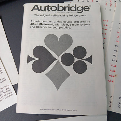 Vintage Autobridge Solo Bridge-Playing Game Handheld Parker Brothers EUC USA
