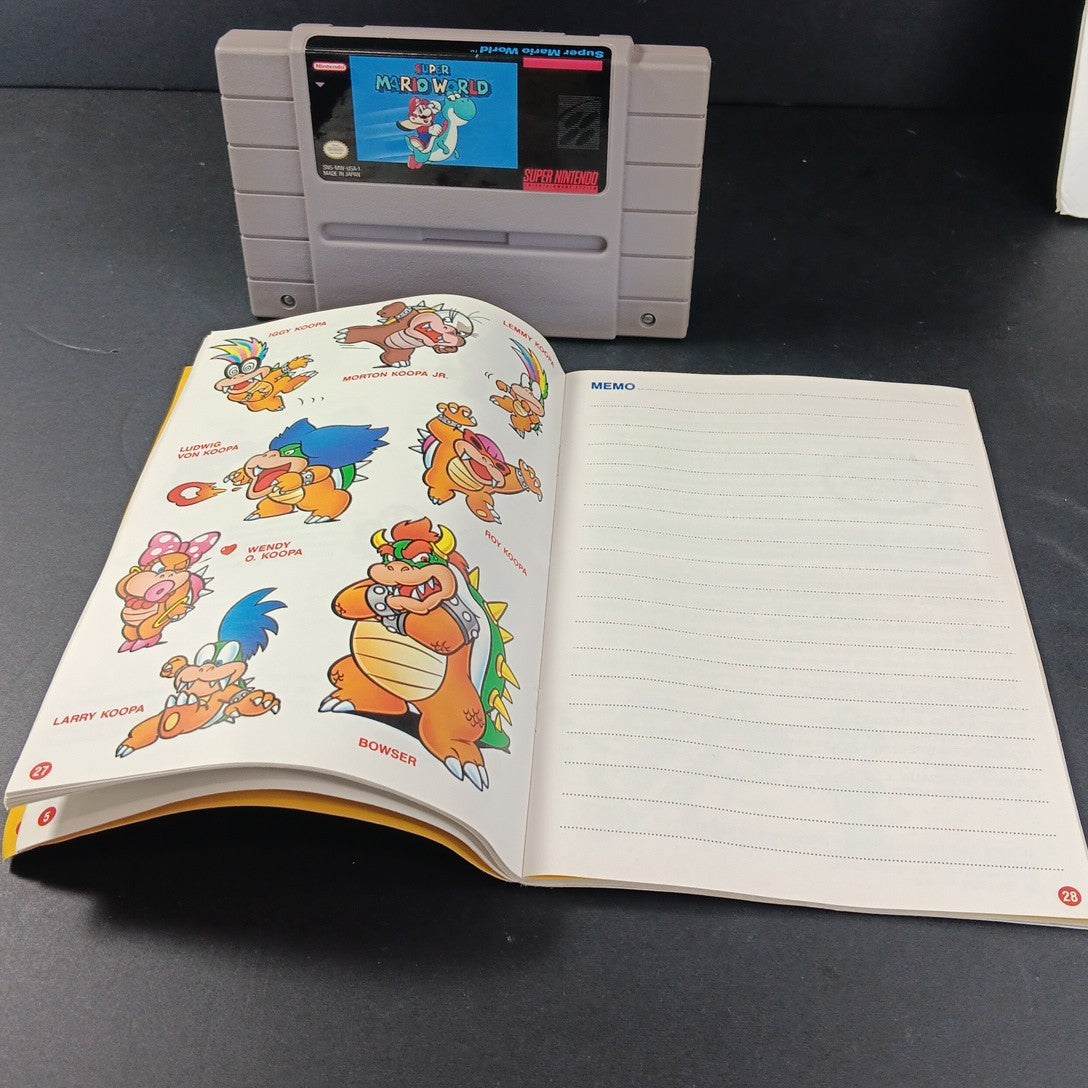Super Mario World (Super Nintendo, 1991) Cartridge And Manual JP