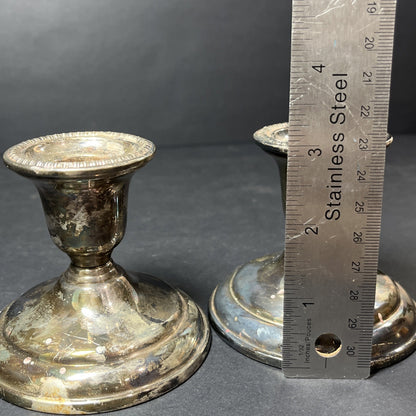 BIRKS Silver Plated Candlestick Holders E.P. Copper 1501 Unpolished