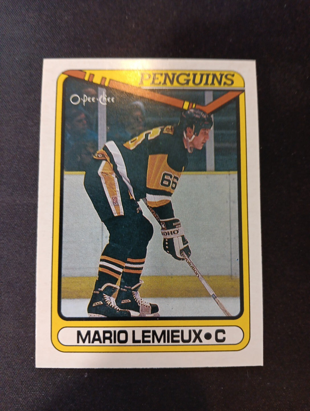 Mario Lemieux 1990-91 O Pee Chee 🟡⚫🟡 #175 Pittsburgh Penguins