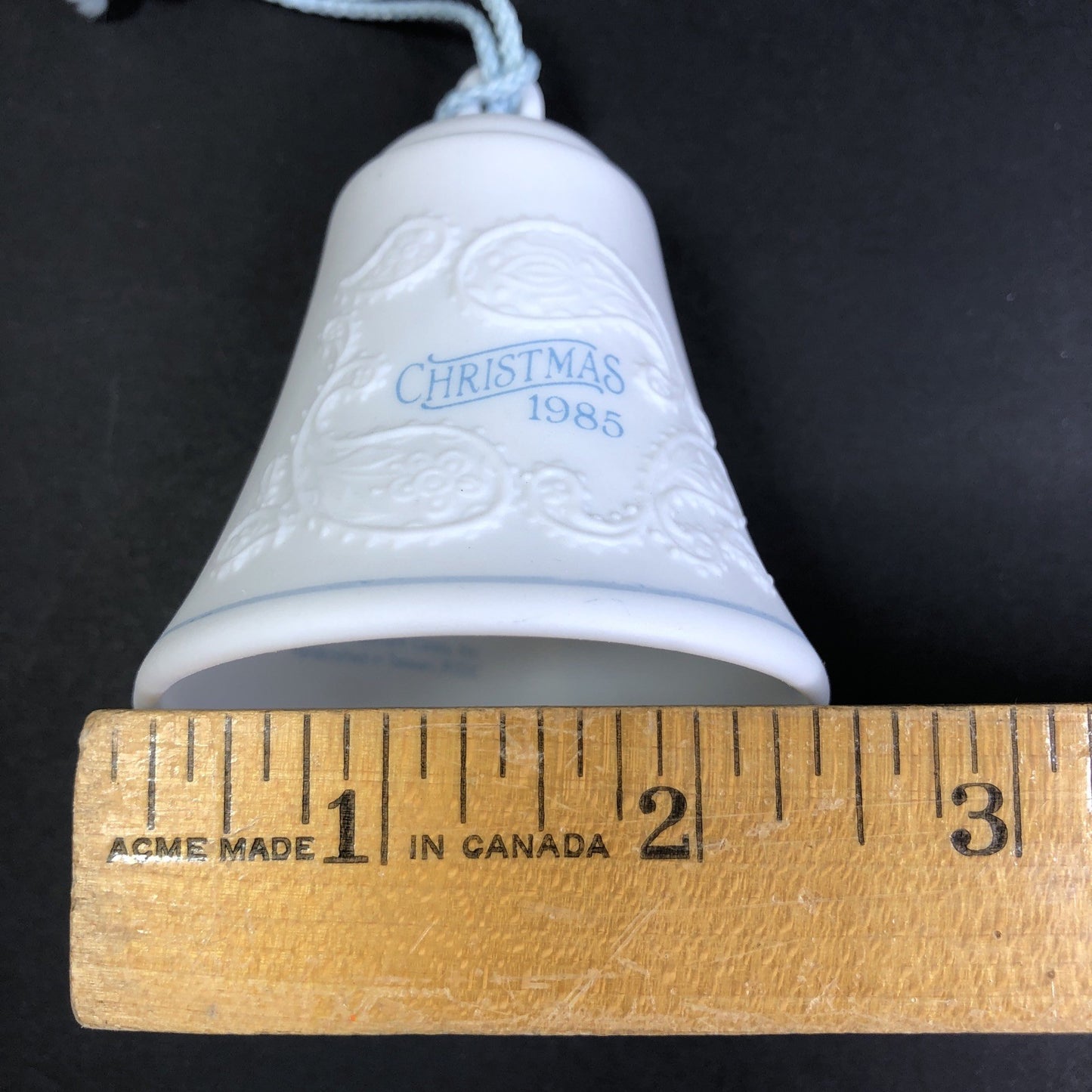 Hallmark Bell Mother And Dad Ceramic Ornament Dated 1985 Keepsake Christmas TW