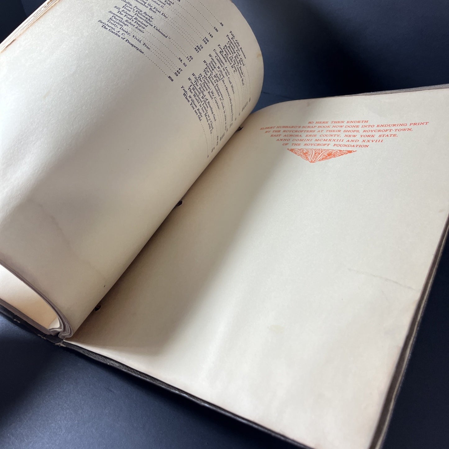 Vintage Elbert Hubbard’s Scrap Book 1923 Roycrofters Leather Bound * READ USA