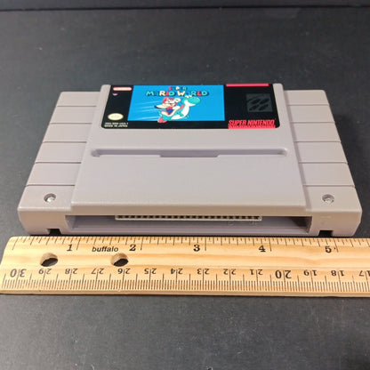 Super Mario World (Super Nintendo, 1991) Cartridge And Manual JP