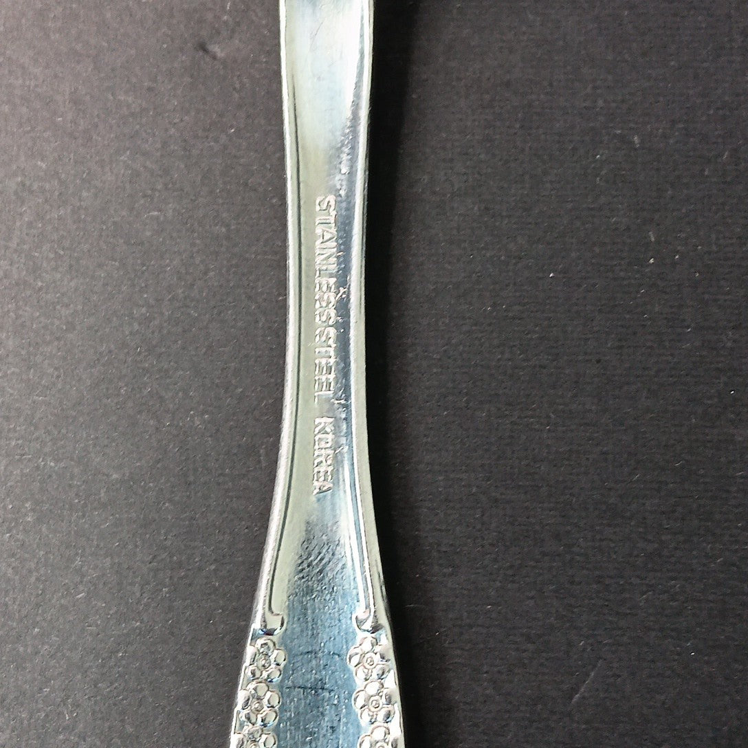 14pc Stainless Steel Korea Flatware Incomplete Set Rose Flowers Fork Knife Spoon