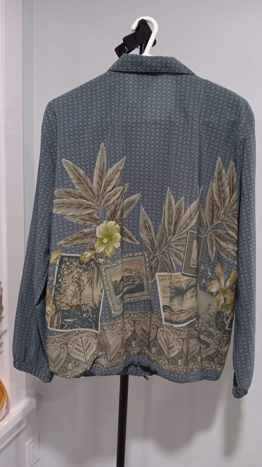 Medium Women's BOHO Teddi Shirt With Tropical Safari Hawaiian Beach Zebra MX