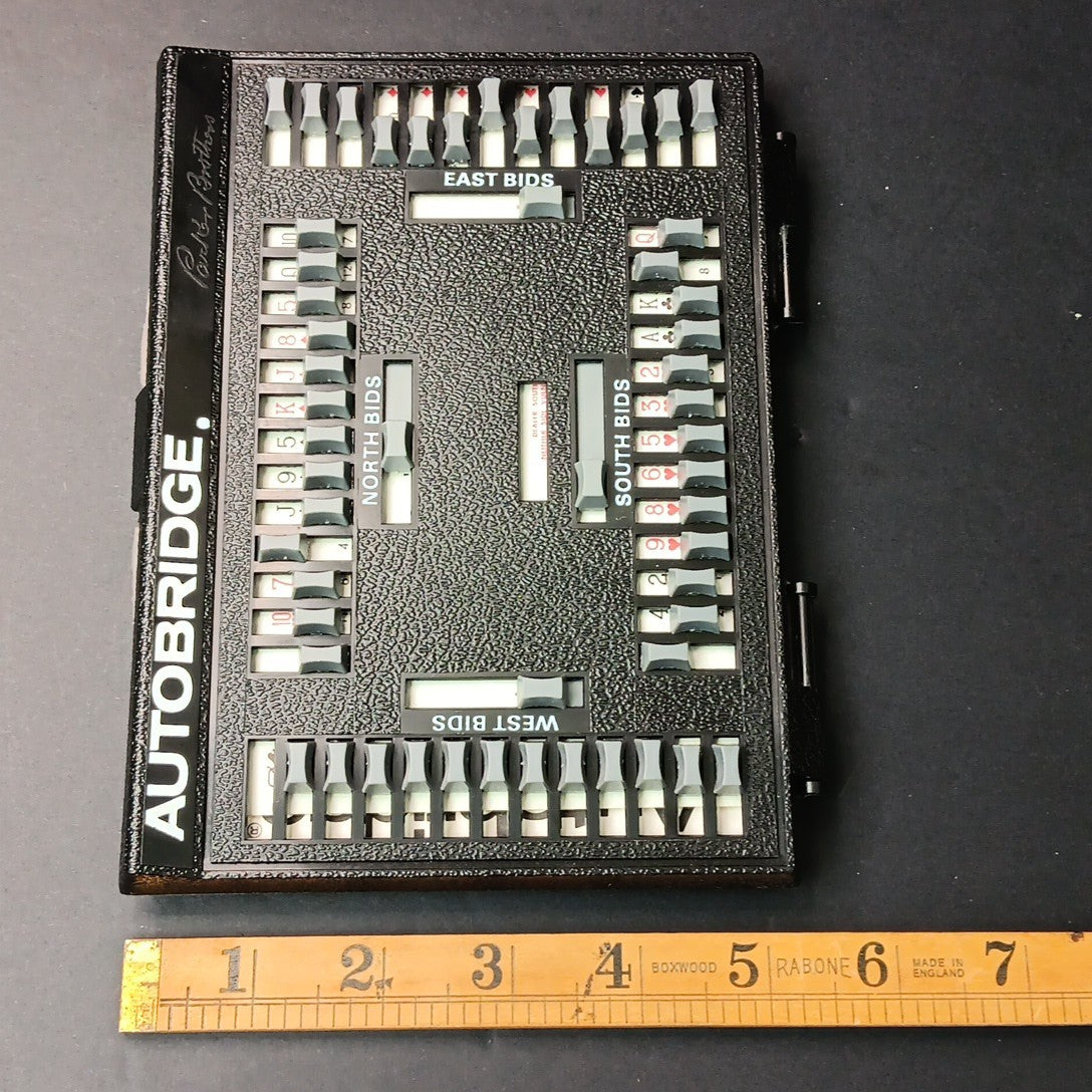 Vintage Autobridge Solo Bridge-Playing Game Handheld Parker Brothers EUC USA