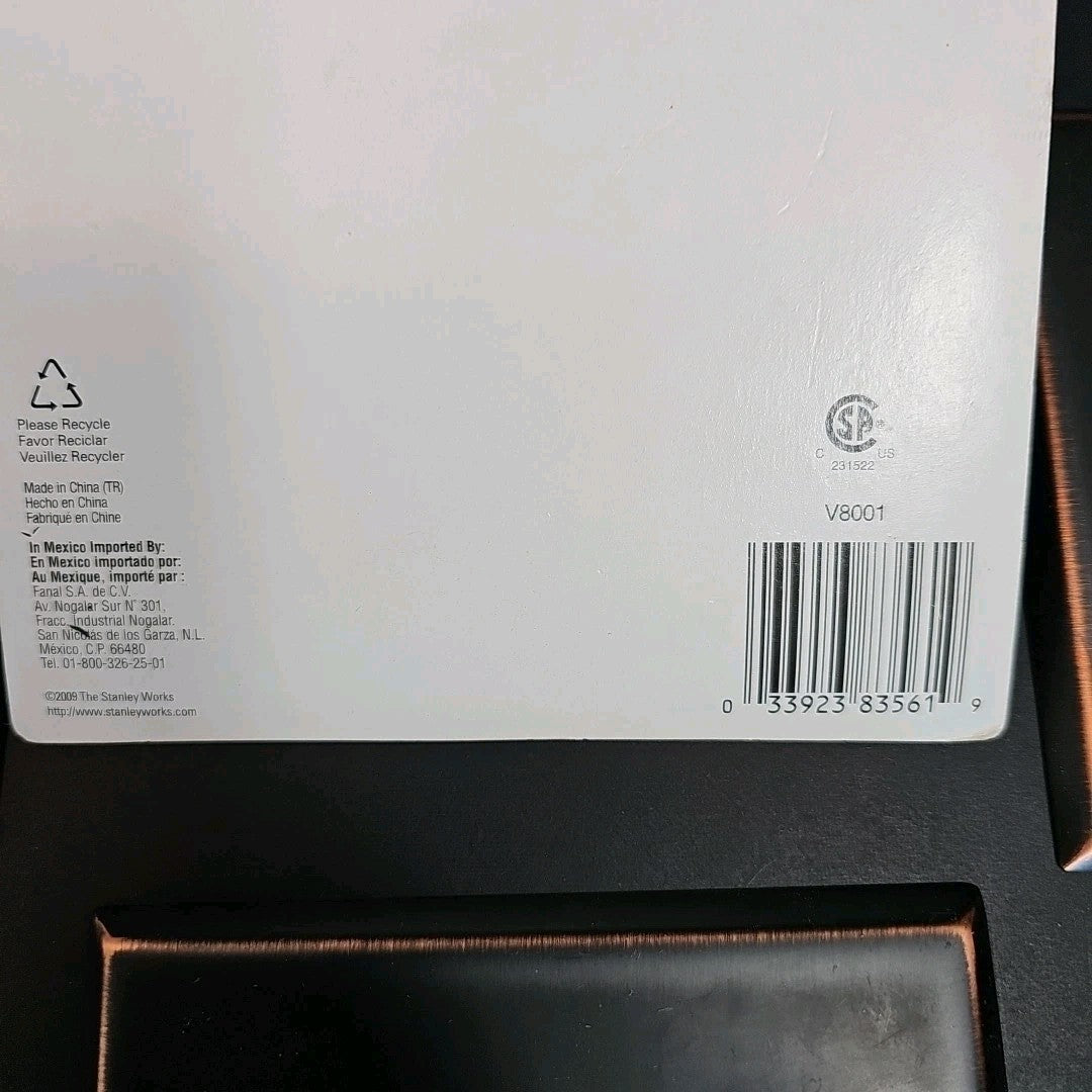 Stanley S835-611 Wall Plate Egyptian Bronze 4Pcs Dual Light Switch Cover CN USED