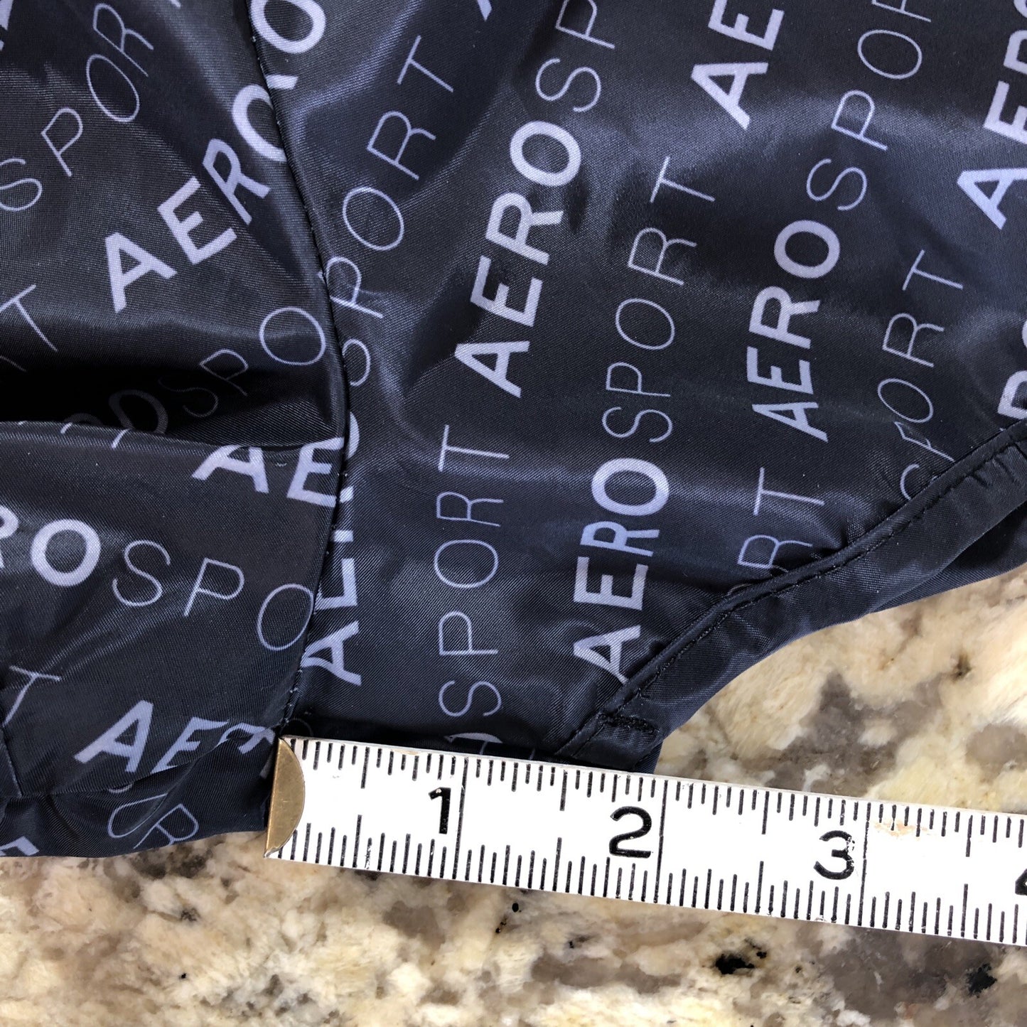 Small Aeropostale Sport Womens Shorts Lined Undergarment Drawstring Black BD