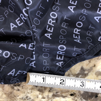 Small Aeropostale Sport Womens Shorts Lined Undergarment Drawstring Black BD