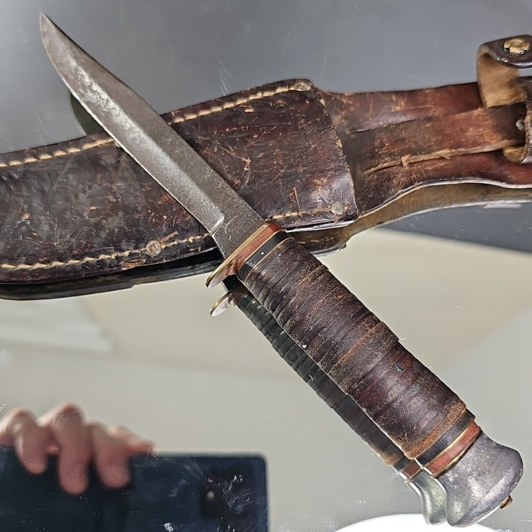 Solingen H 20 Germany Knife With Interesting Marking And Sheath Rare