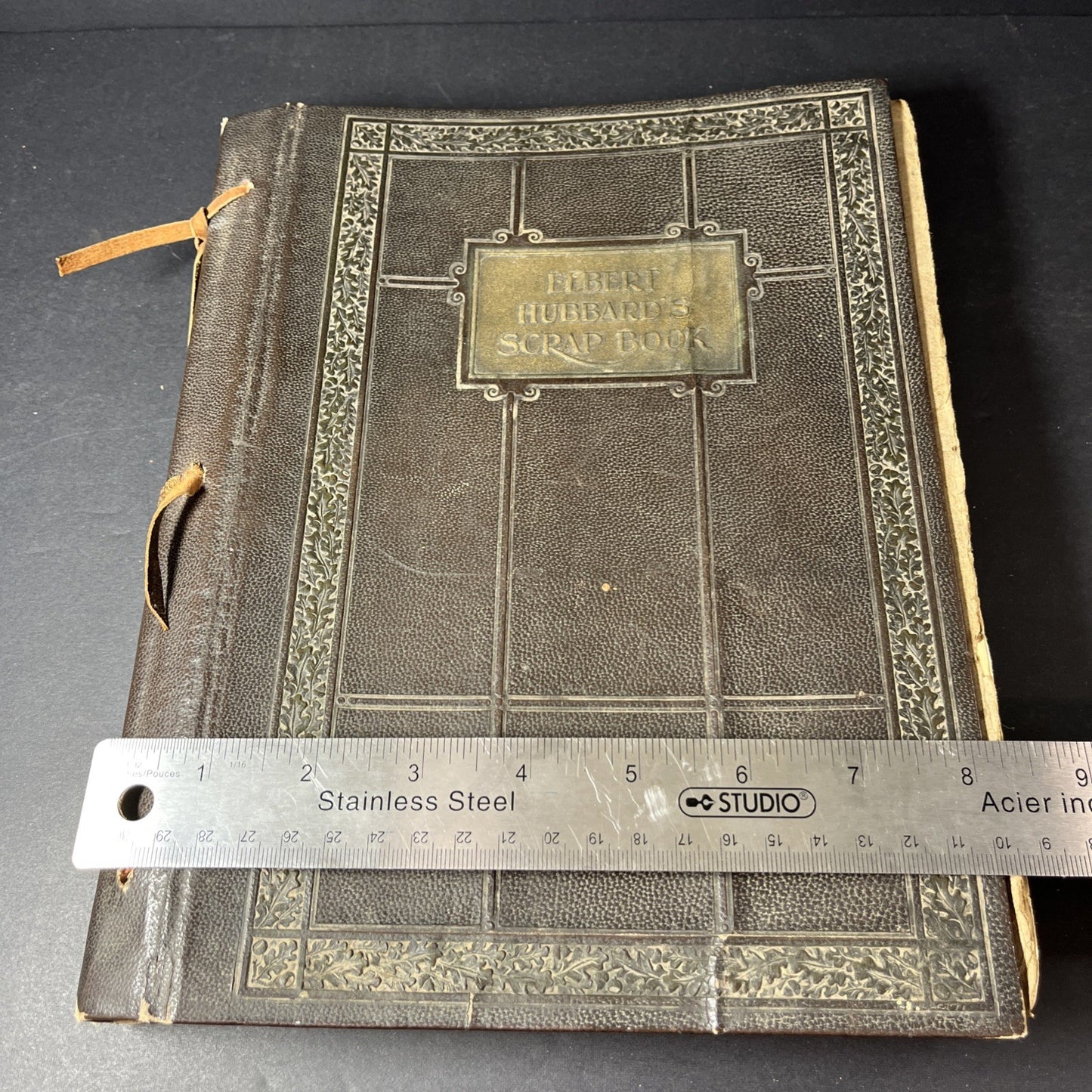 Vintage Elbert Hubbard’s Scrap Book 1923 Roycrofters Leather Bound * READ USA