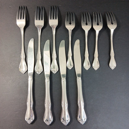 Baycrest Stainless Dinner Salad Forks Knives Cutlery Flatware 11pcs