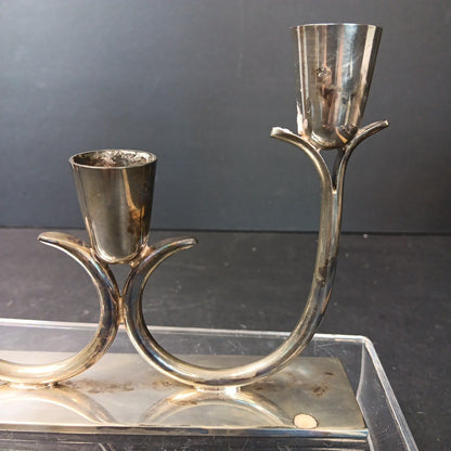 Candelabra Silver Plated Natural Patina Candlestick Holder Wm.A ROGERS Canada