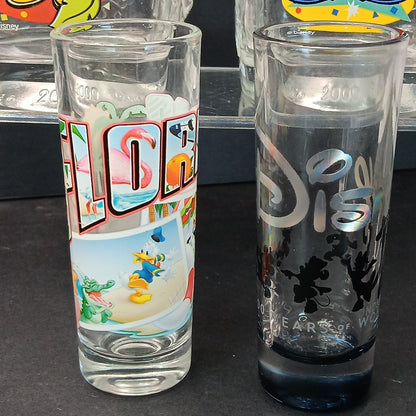 2 Disney Cups And 2 Disney Shot Glasses McDonalds France 2000 100 Years Florida
