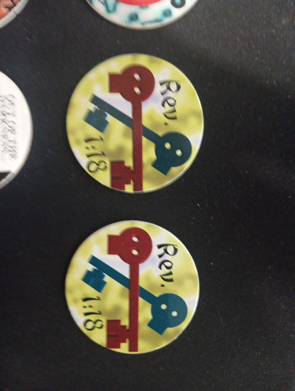 6 X Christian Jesus Religion Religious POG-Like Milk Caps Rare LOT