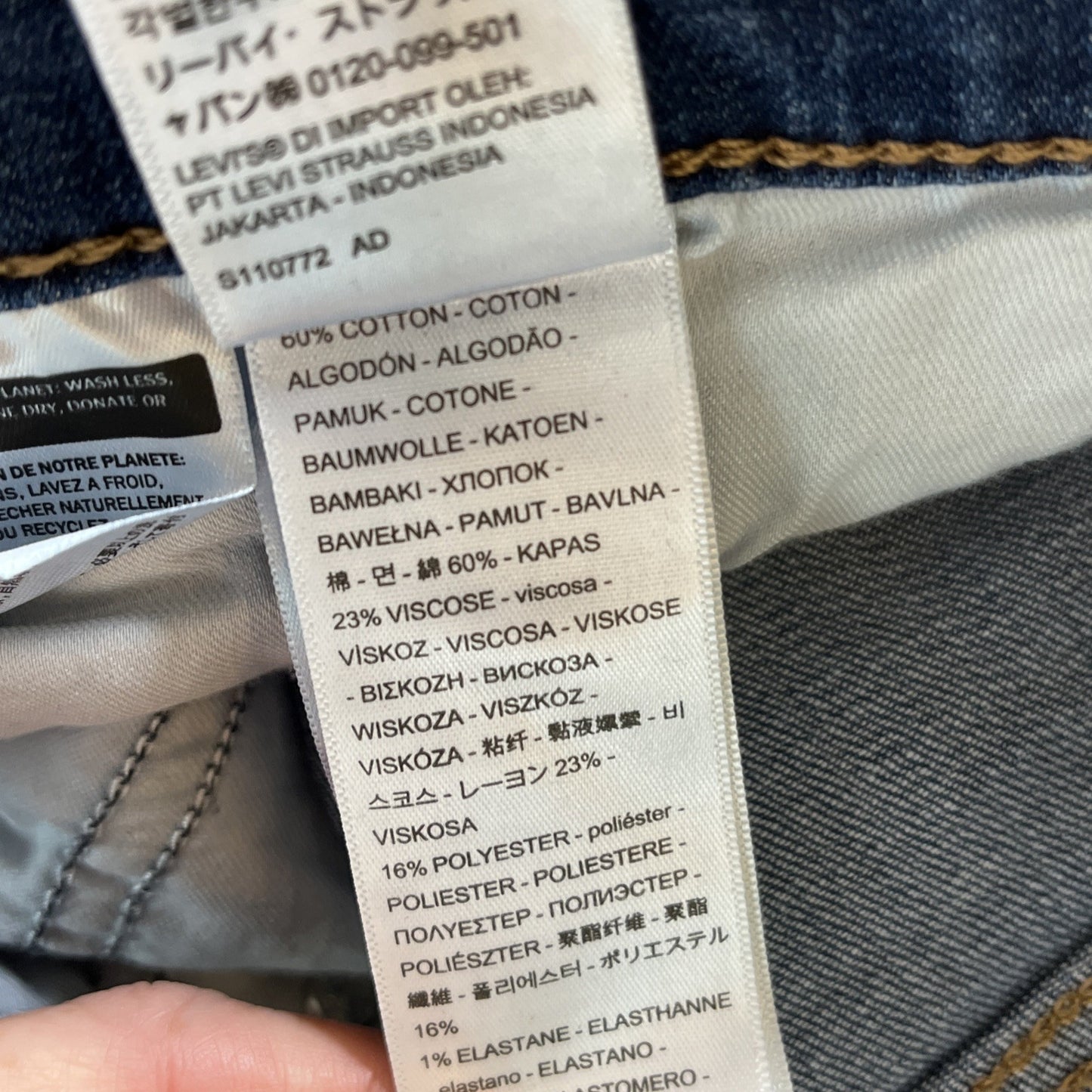 Size 30 Levi 311 Shaping Skinny Capri Women’s Denim Jeans Blue Stretchy READ LK