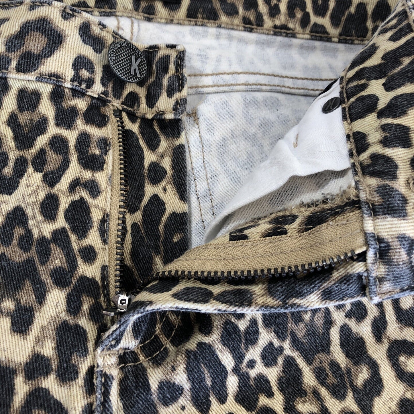 Size 2 X 26 KUT From The Kloth Womens Jeans Donna Ankle Skinny Leopard Print CN