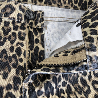 Size 2 X 26 KUT From The Kloth Womens Jeans Donna Ankle Skinny Leopard Print CN