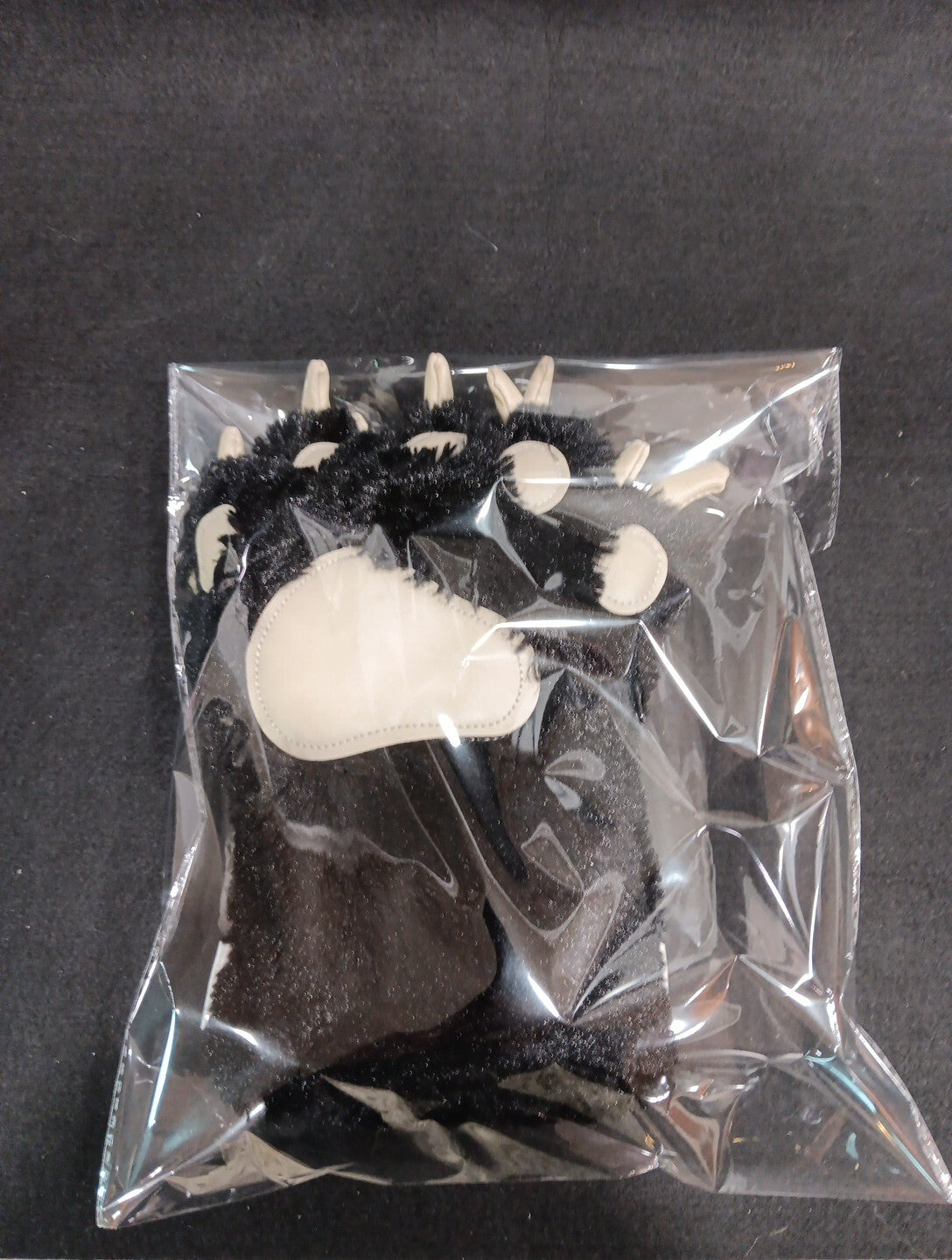 2 Kid Lazy One Animal Paw Pad Claw Plush Mitt Glove Black Bear Furries Dress CN