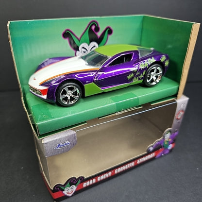 Jada 1/32 Joker 2009 Chevy Corvette Stingray Batman DC Comics Diecast CN