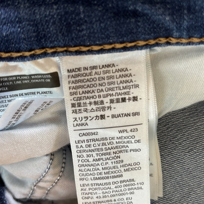 Size 30 Levi 311 Shaping Skinny Capri Women’s Denim Jeans Blue Stretchy READ LK