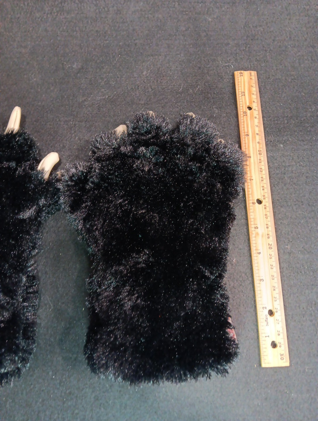 2 Kid Lazy One Animal Paw Pad Claw Plush Mitt Glove Black Bear Furries Dress CN