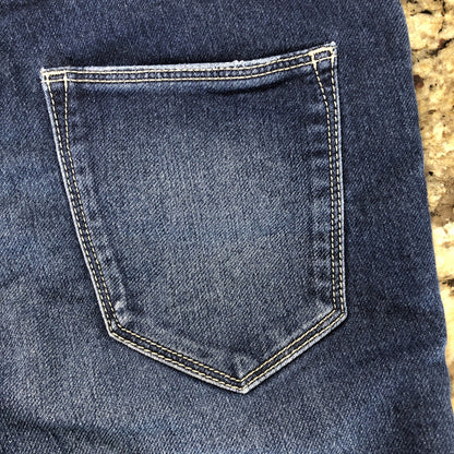 Size 25 X 29 Bootlegger Jeans Denim  Womens High Rise Skinny Ankle Dark Blue BD