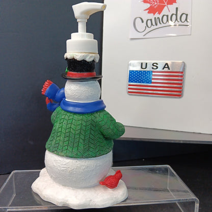 Frosty The Snowman Lotion Soap Pump Dispenser Holiday - SEARS 6.5" New VINTAGE