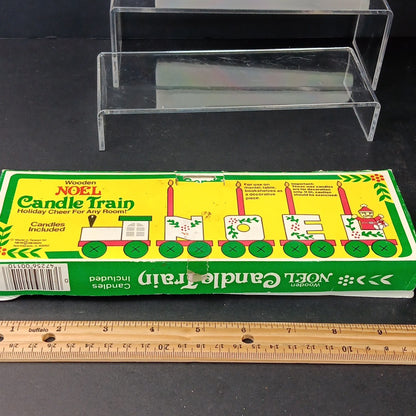 Giftco Wooden NOEL Candle Train Vintage 1982 White Painted Candles. Not Perfect