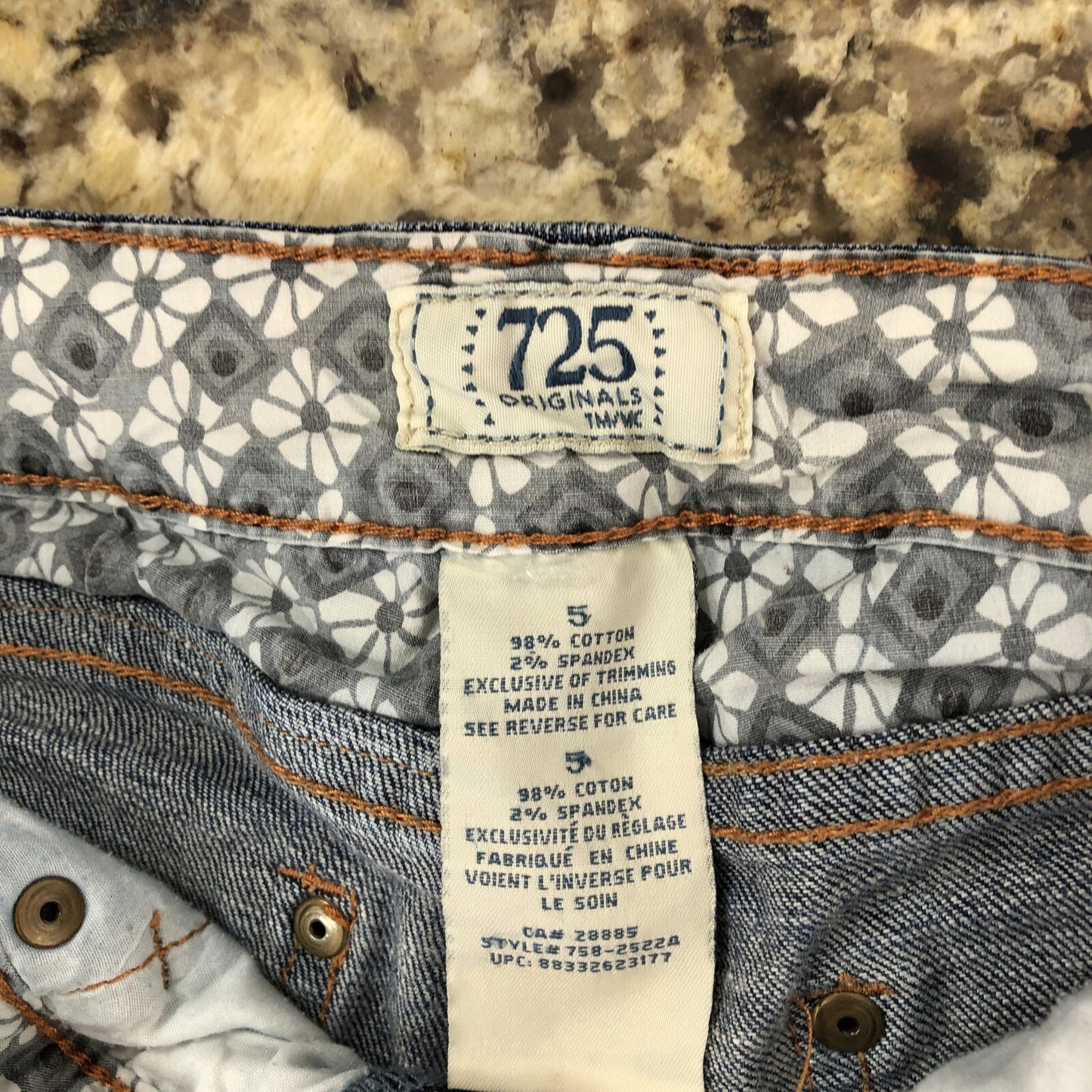 Size 5 X 31  725 Originals Womens Jeans Low Rise Bootcut Blue CN