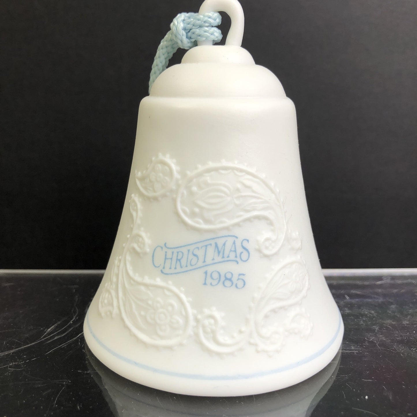 Hallmark Bell Mother And Dad Ceramic Ornament Dated 1985 Keepsake Christmas TW