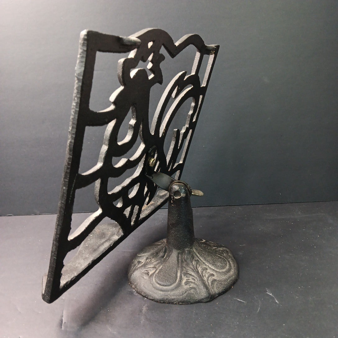 Kitchen Cast Iron Black Recipe Adjustable Cooking Book Holder Stand Heavy