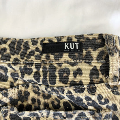 Size 2 X 26 KUT From The Kloth Womens Jeans Donna Ankle Skinny Leopard Print CN