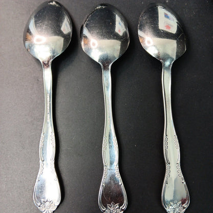 14pc Stainless Steel Korea Flatware Incomplete Set Rose Flowers Fork Knife Spoon