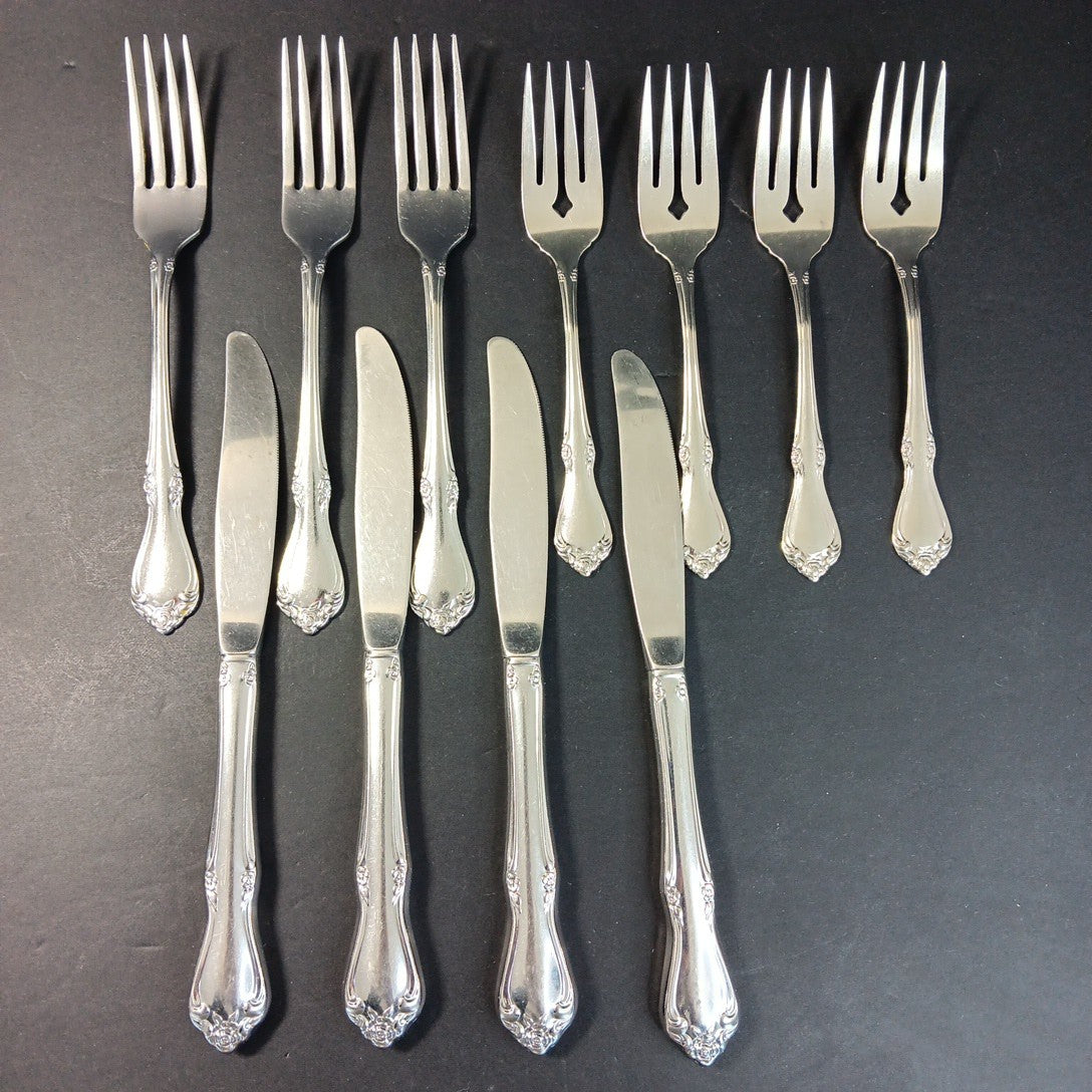 Baycrest Stainless Dinner Salad Forks Knives Cutlery Flatware 11pcs