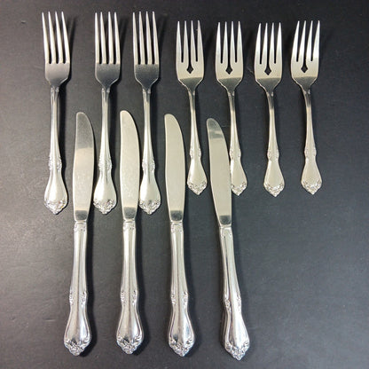 Baycrest Stainless Dinner Salad Forks Knives Cutlery Flatware 11pcs