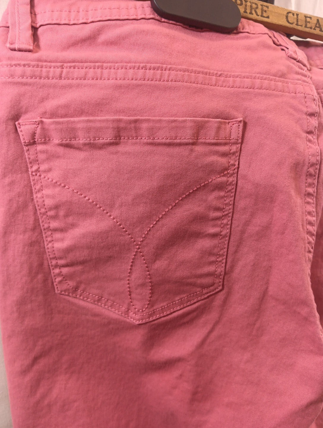 Size 8 Calvin Klein Skinny Crop Pink Jeans Casual Stretch Cotton Denim EPOC VN