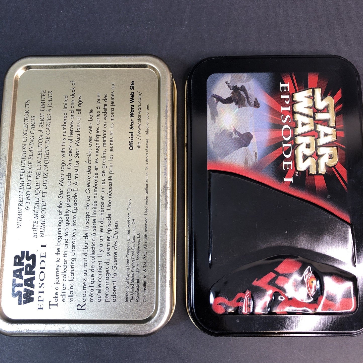 Star Wars Episode 1 Limited Edition Collector Tin & 2 Decks Of Playing Cards USA