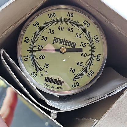 TWO Unicolor Protemp Thermometer Cat 348 Photo Lab Adjustable Luminescent