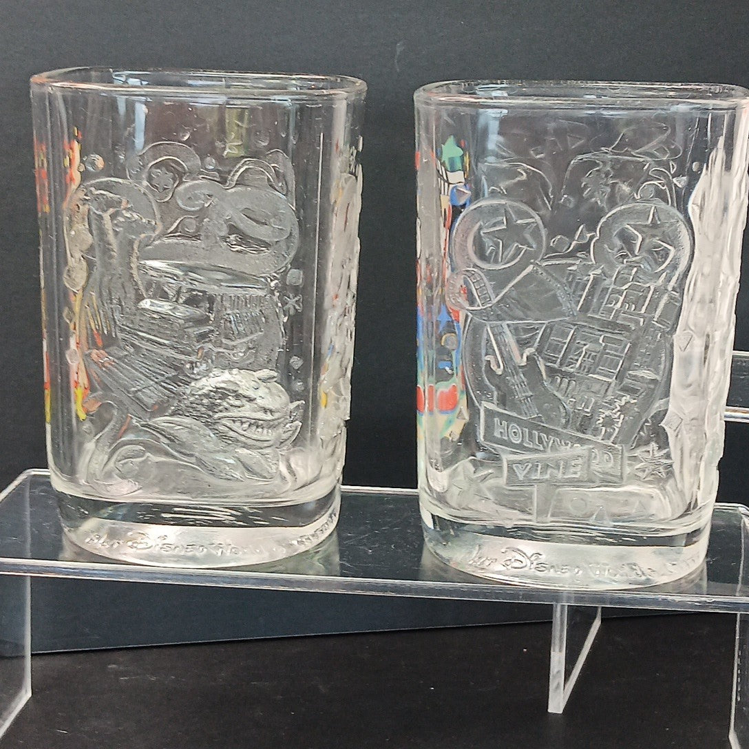 2 Disney Cups And 2 Disney Shot Glasses McDonalds France 2000 100 Years Florida