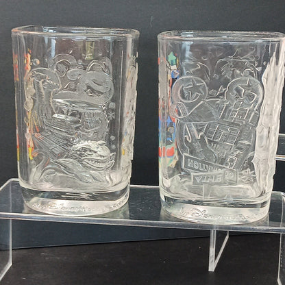 2 Disney Cups And 2 Disney Shot Glasses McDonalds France 2000 100 Years Florida