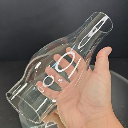 2.9" X 8.75" Clear Glass Hurricane Oil Chimney For #2 3 Inch Burner Very Good