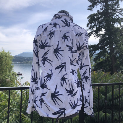 Size S Jack & Jones Premium Mens Button Up Shirt Cotton Linen Blend Light Fun CN