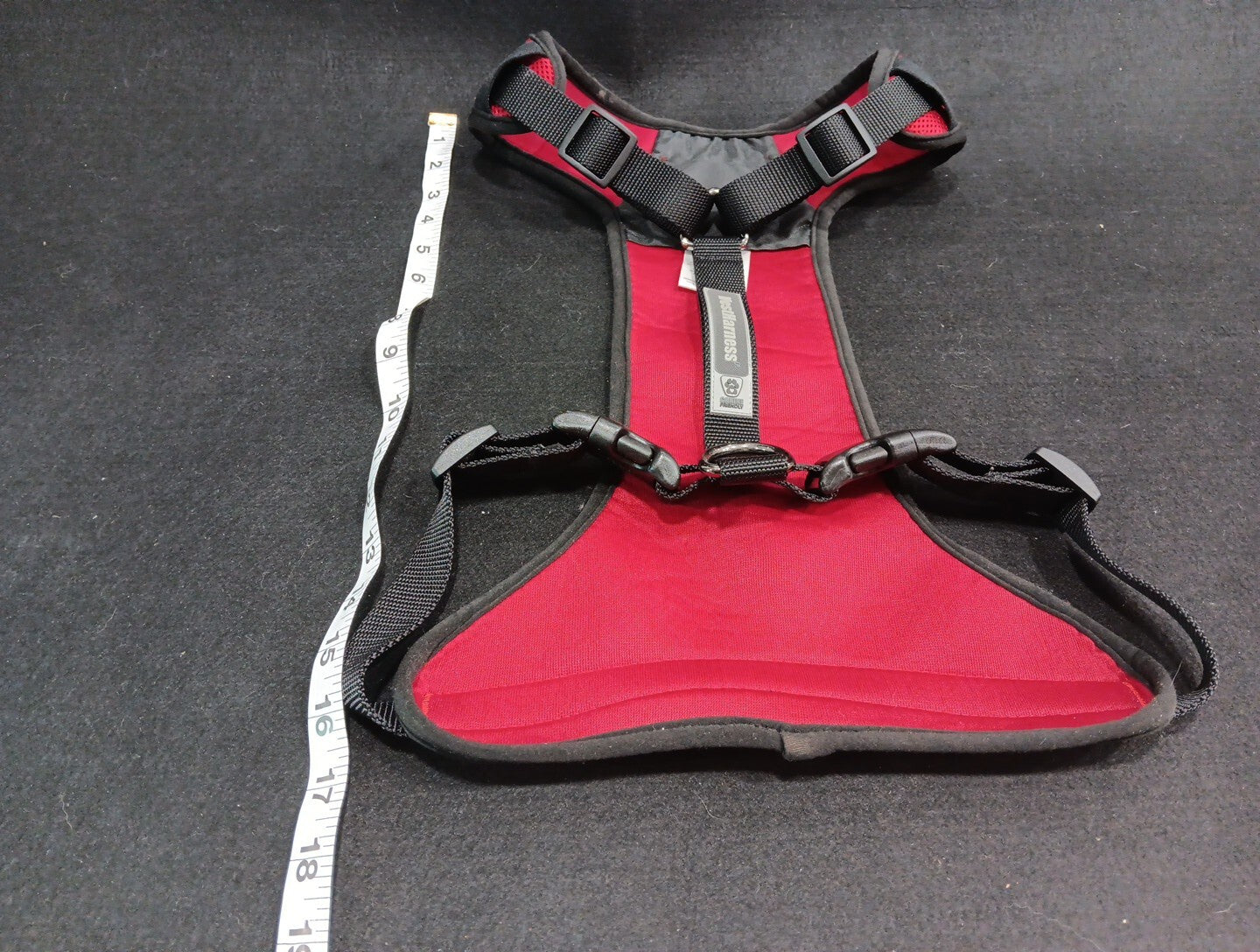 LARGE Canine Equipment No-Pull DOG HARNESS Med. ~ Made in Canada ~ Black/Red