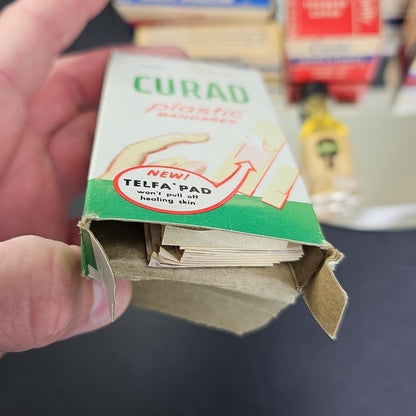 Vintage CURITY Automobile First Aid Kit Bauer & Black Near Completely Full WOW!