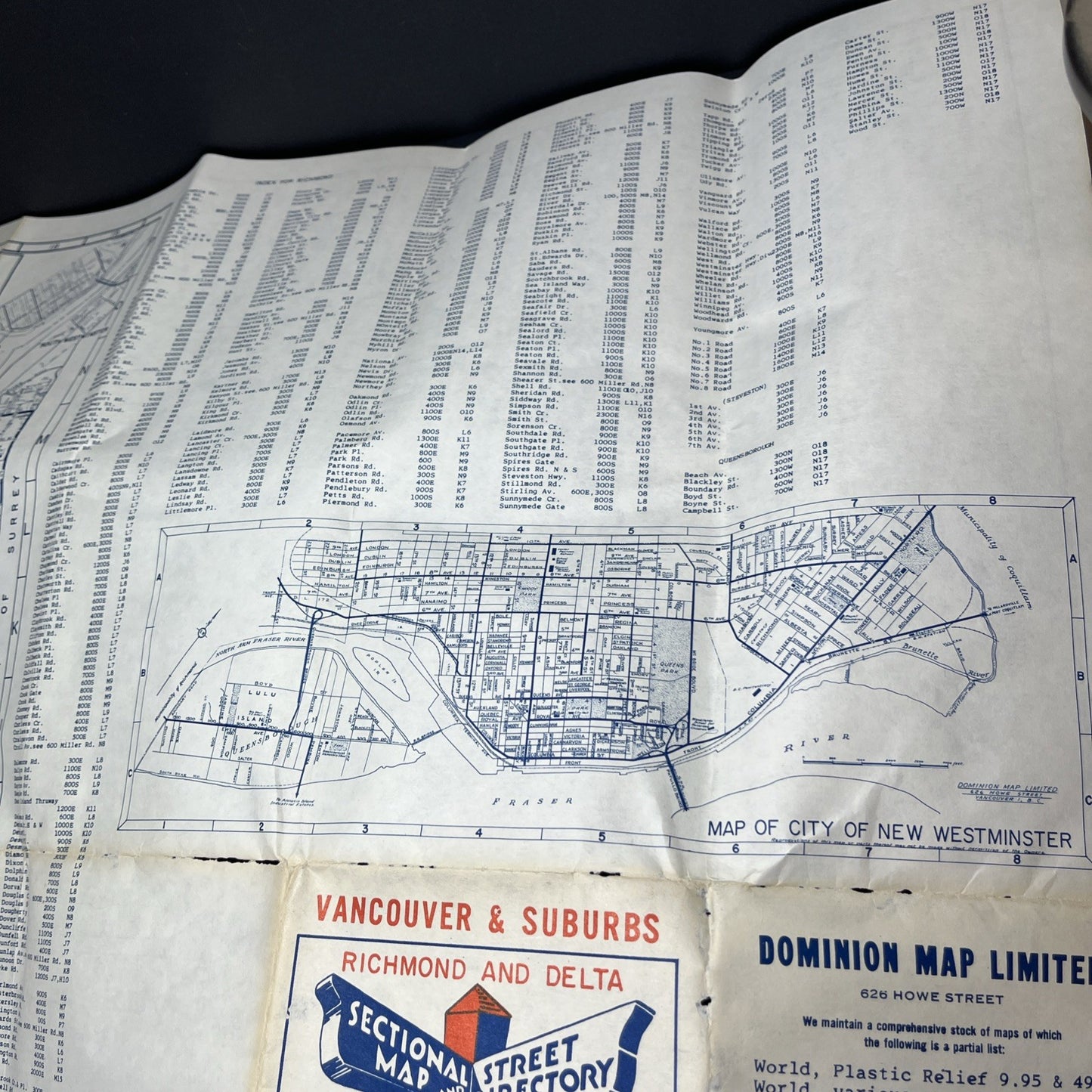 VTG Dominion Maps Dail Map Of The City Of Vancouver And Adjacent Municipalities